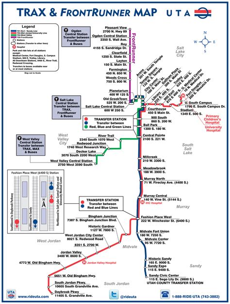 salt lake city trax map.